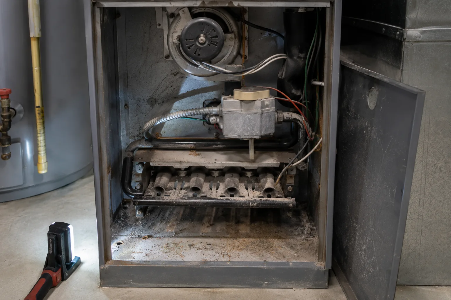 Furnace burner compartment — typical thermal imaging target